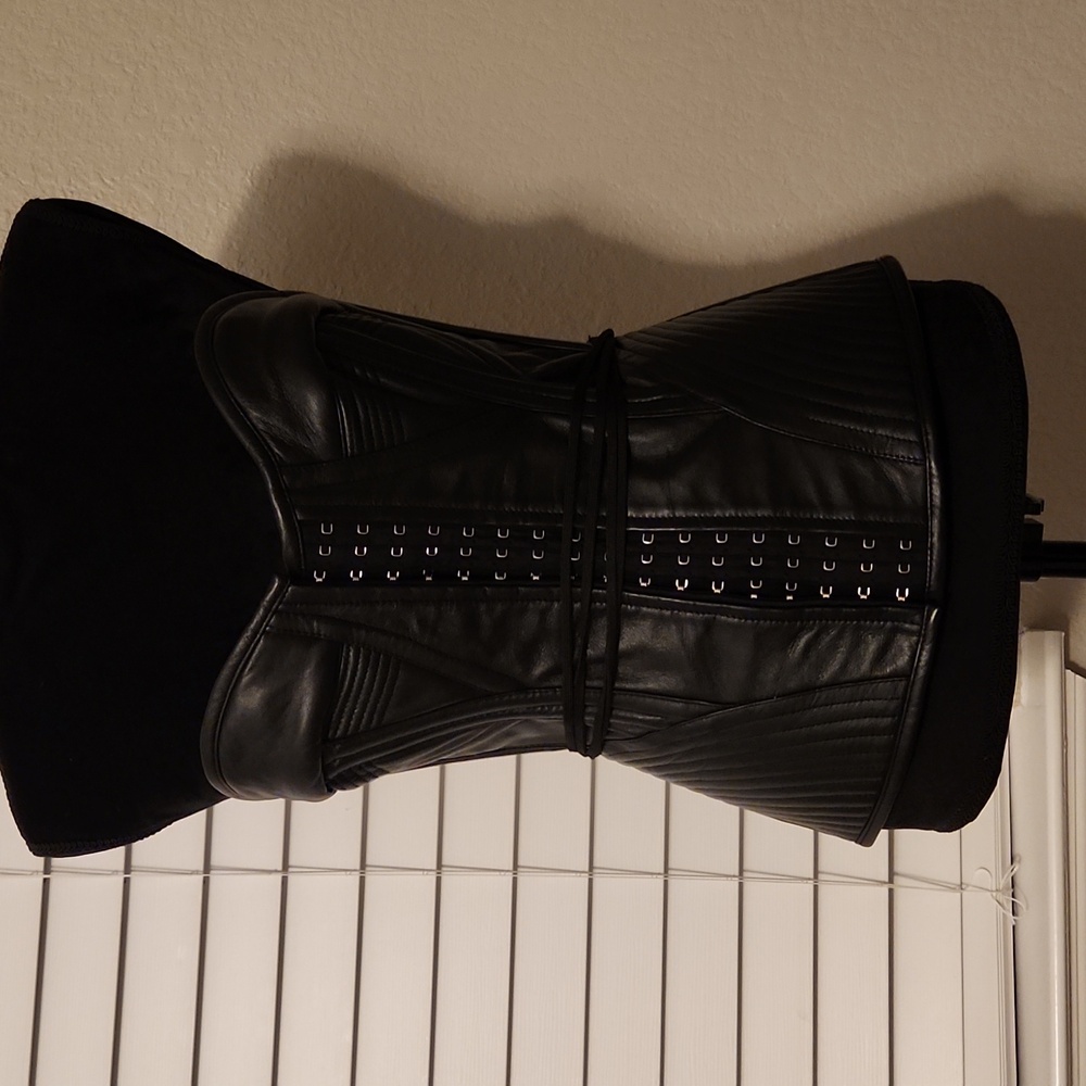 Leather Lace Up Corset Bustier